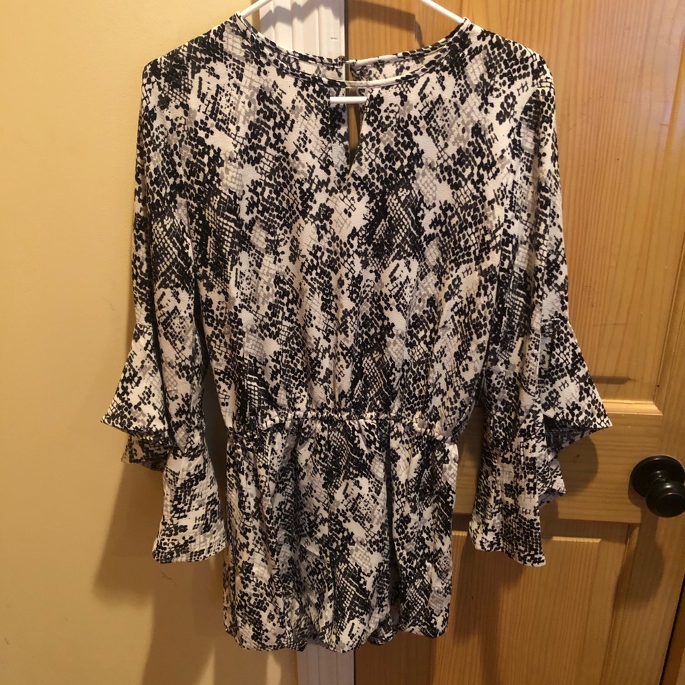 MudPie Romper (snake print)